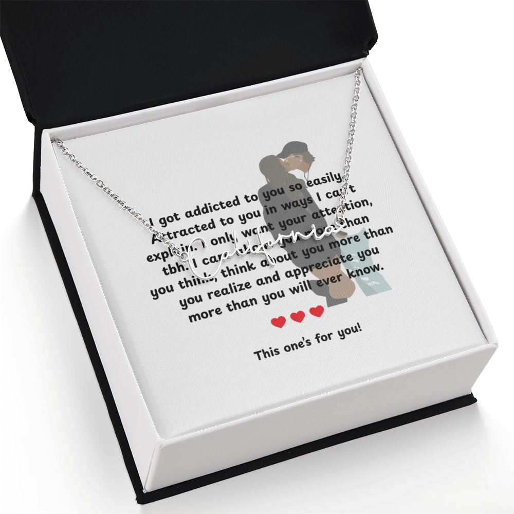 Personalized This One's For You Signature Name Necklace