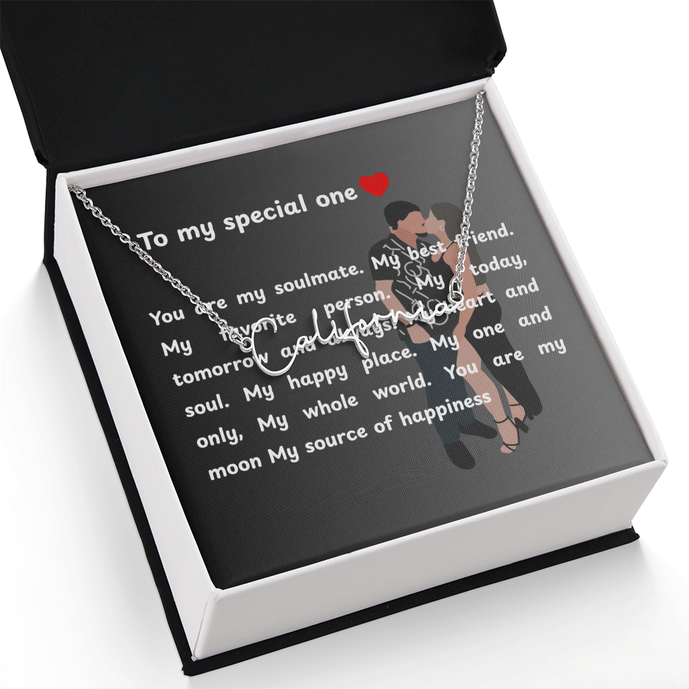 Personalized To My Special One Signature Name Necklace