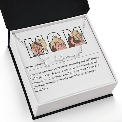 Personalized Mom Signature Name Necklace