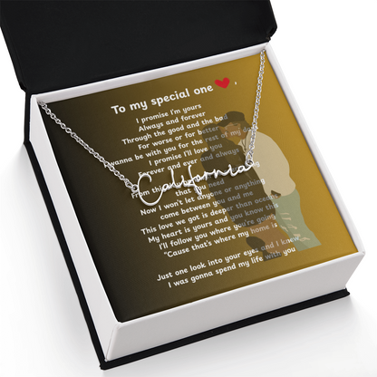 Personalized To My Special One Signature Name Necklace