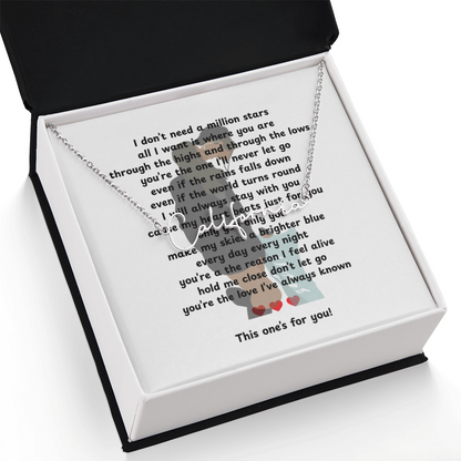 Personalized This One's For You Signature Name Necklace