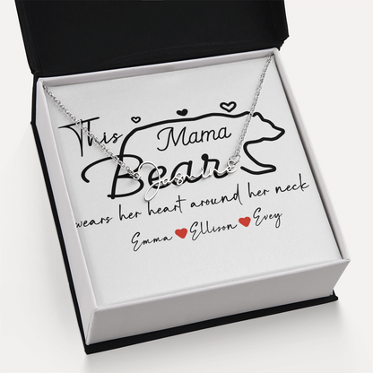 Personalized Mama Bear Signature Name Necklace