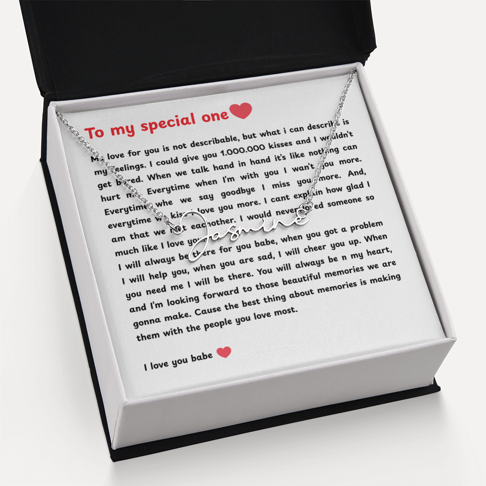 Personalized To My Special One Signature Name Necklace
