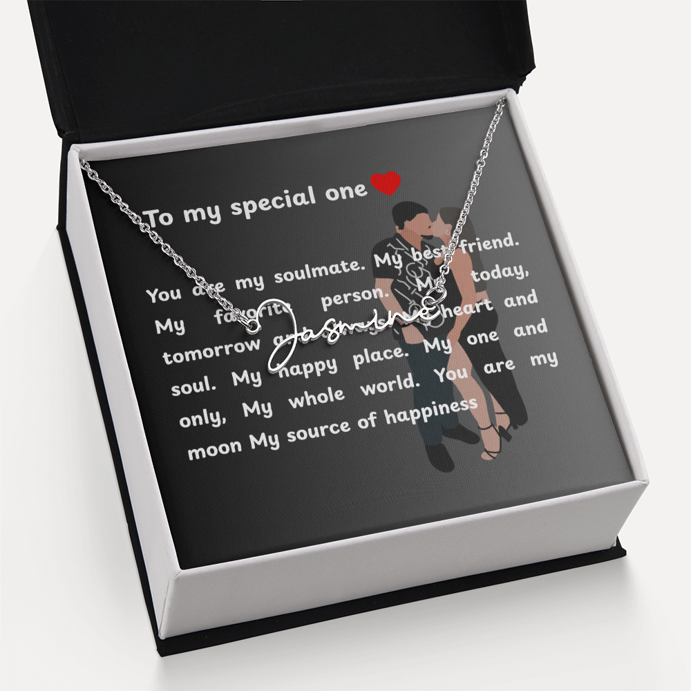 Personalized To My Special One Signature Name Necklace
