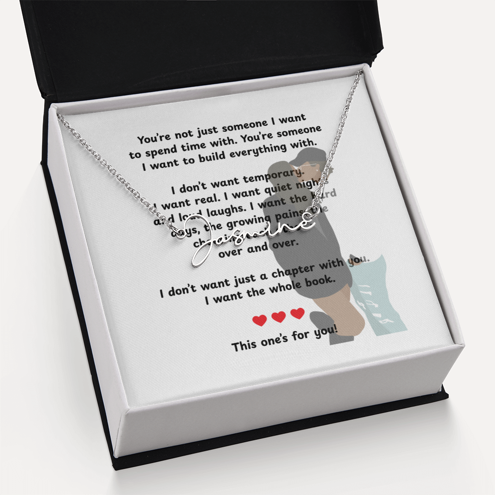 Personalized This One's For You Signature Name Necklace