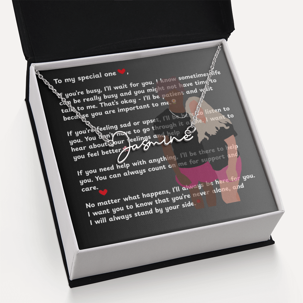 Personalized To My Special One Signature Name Necklace
