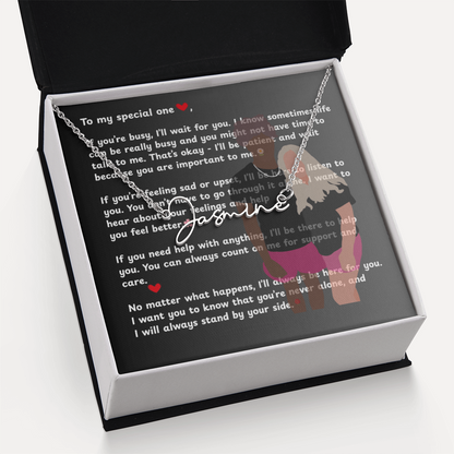 Personalized To My Special One Signature Name Necklace