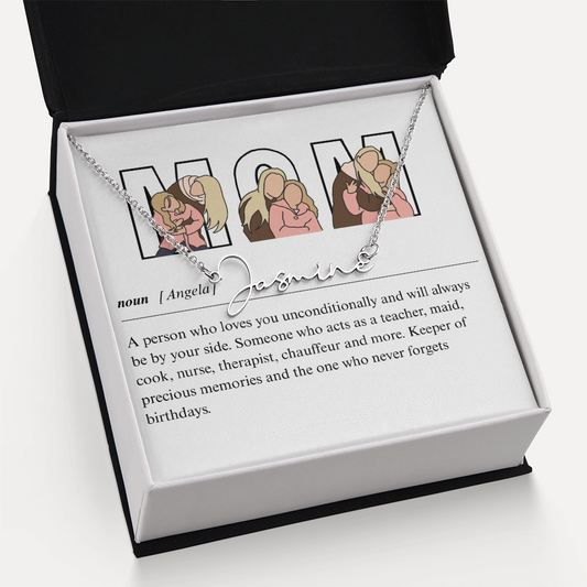 Personalized Mom Signature Name Necklace