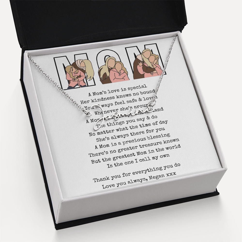 Personalized Mom Signature Name Necklace