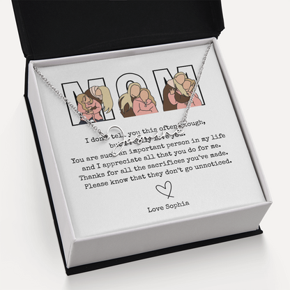Personalized Mom Signature Name Necklace