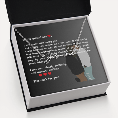 Personalized To My Special One Signature Name Necklace