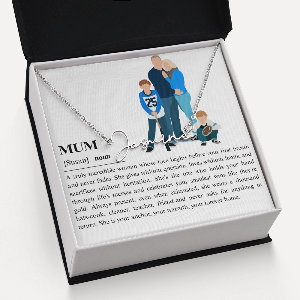 Personalized Mum Signature Name Necklace