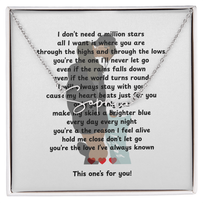 Personalized This One's For You Signature Name Necklace