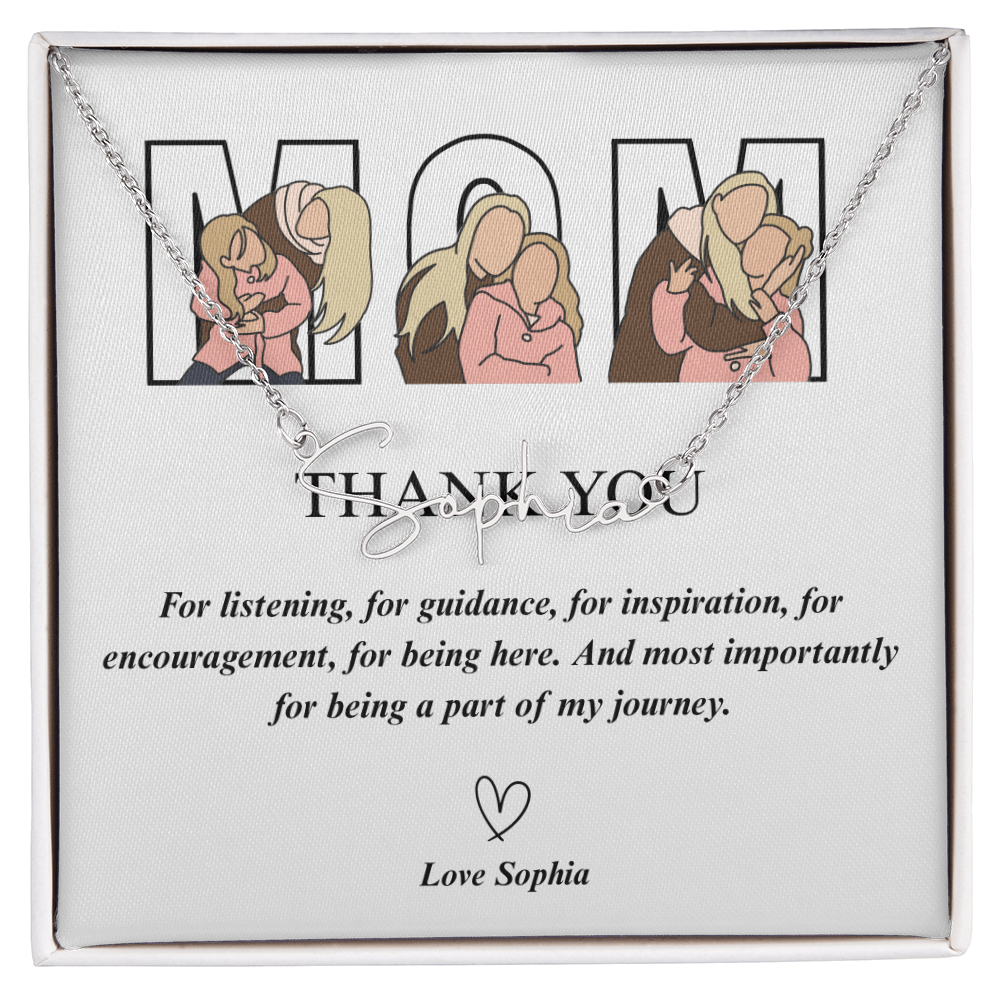 Personalized Mom Signature Name Necklace