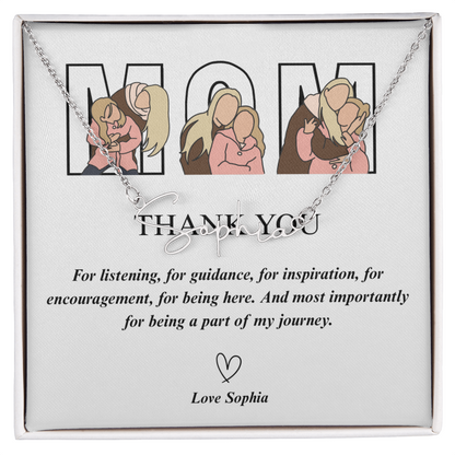 Personalized Mom Signature Name Necklace