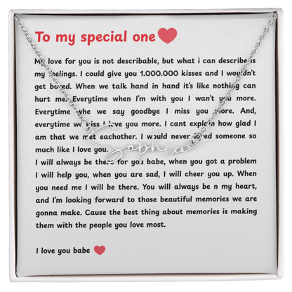 Personalized To My Special One Signature Name Necklace