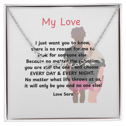 Personalized My Love Signature Name Necklace