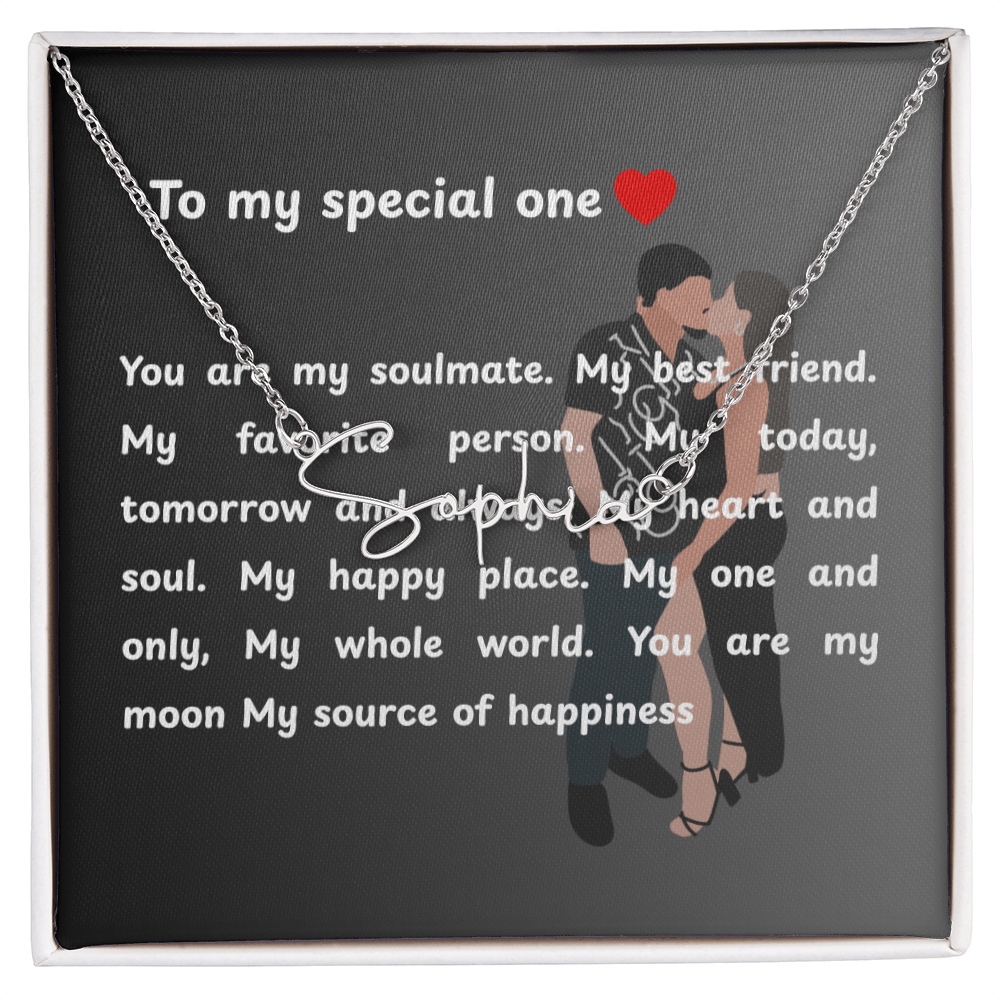Personalized To My Special One Signature Name Necklace