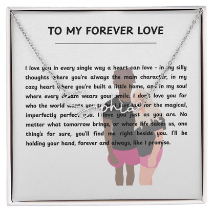 Personalized To My Forever Love Signature Name Necklace