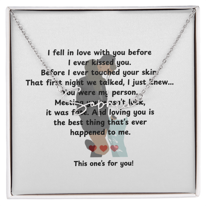 Personalized This One's For You Signature Name Necklace