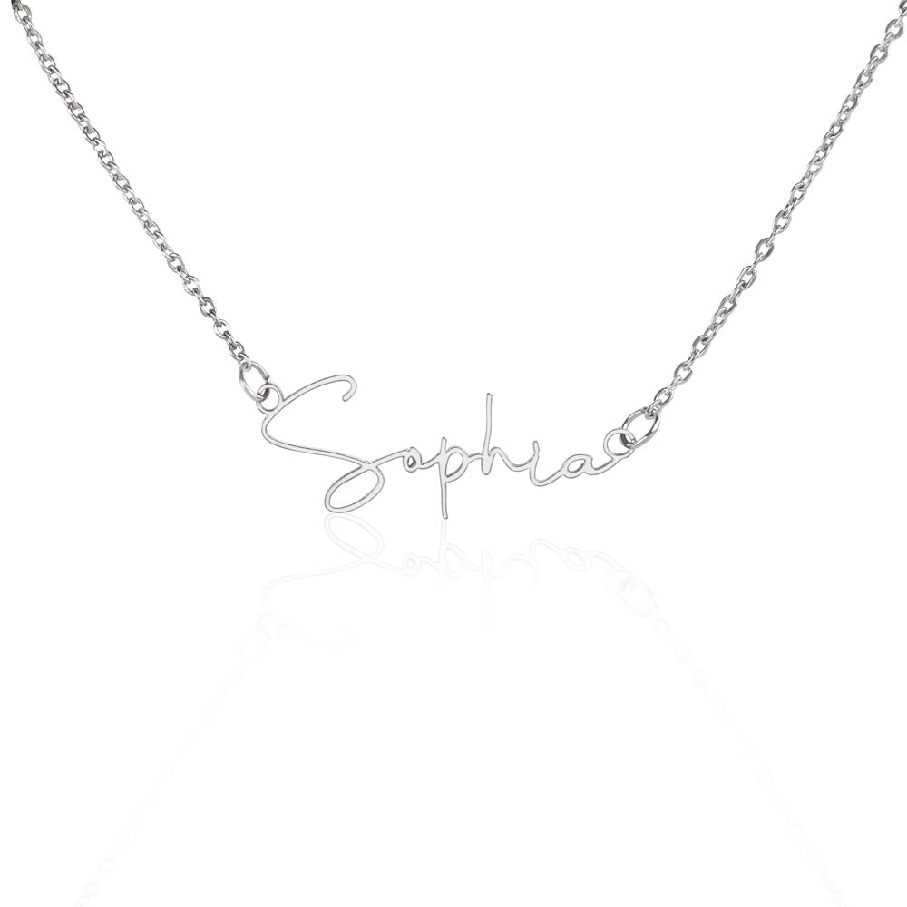 Personalized Mom Signature Name Necklace