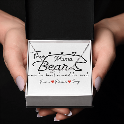 Personalized Mama Bear Signature Name Necklace