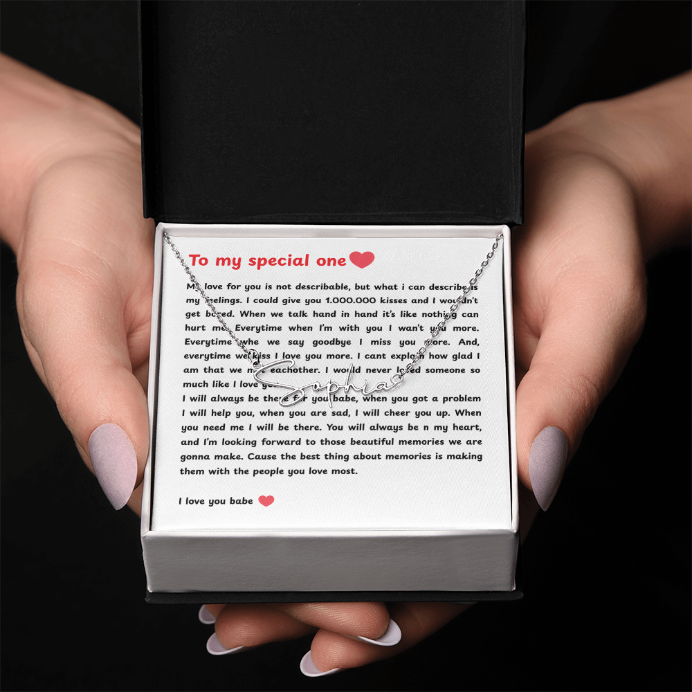 Personalized To My Special One Signature Name Necklace