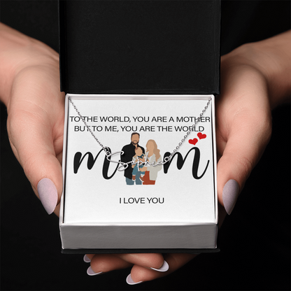 Personalized Mom I Love You Signature Name Necklace