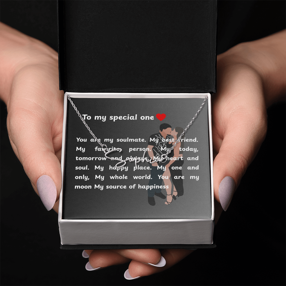 Personalized To My Special One Signature Name Necklace