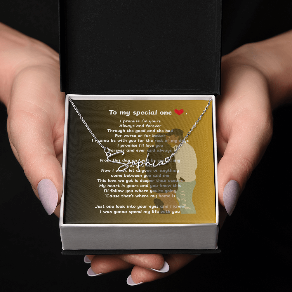 Personalized To My Special One Signature Name Necklace