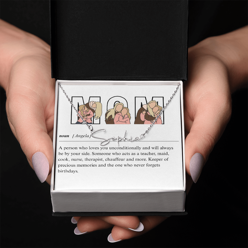 Personalized Mom Signature Name Necklace