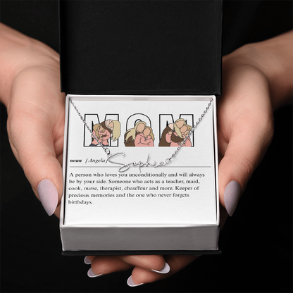 Personalized Mom Signature Name Necklace