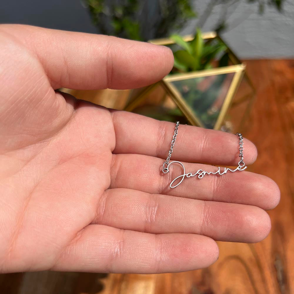 Personalized Mom Signature Name Necklace