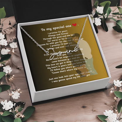 Personalized To My Special One Signature Name Necklace