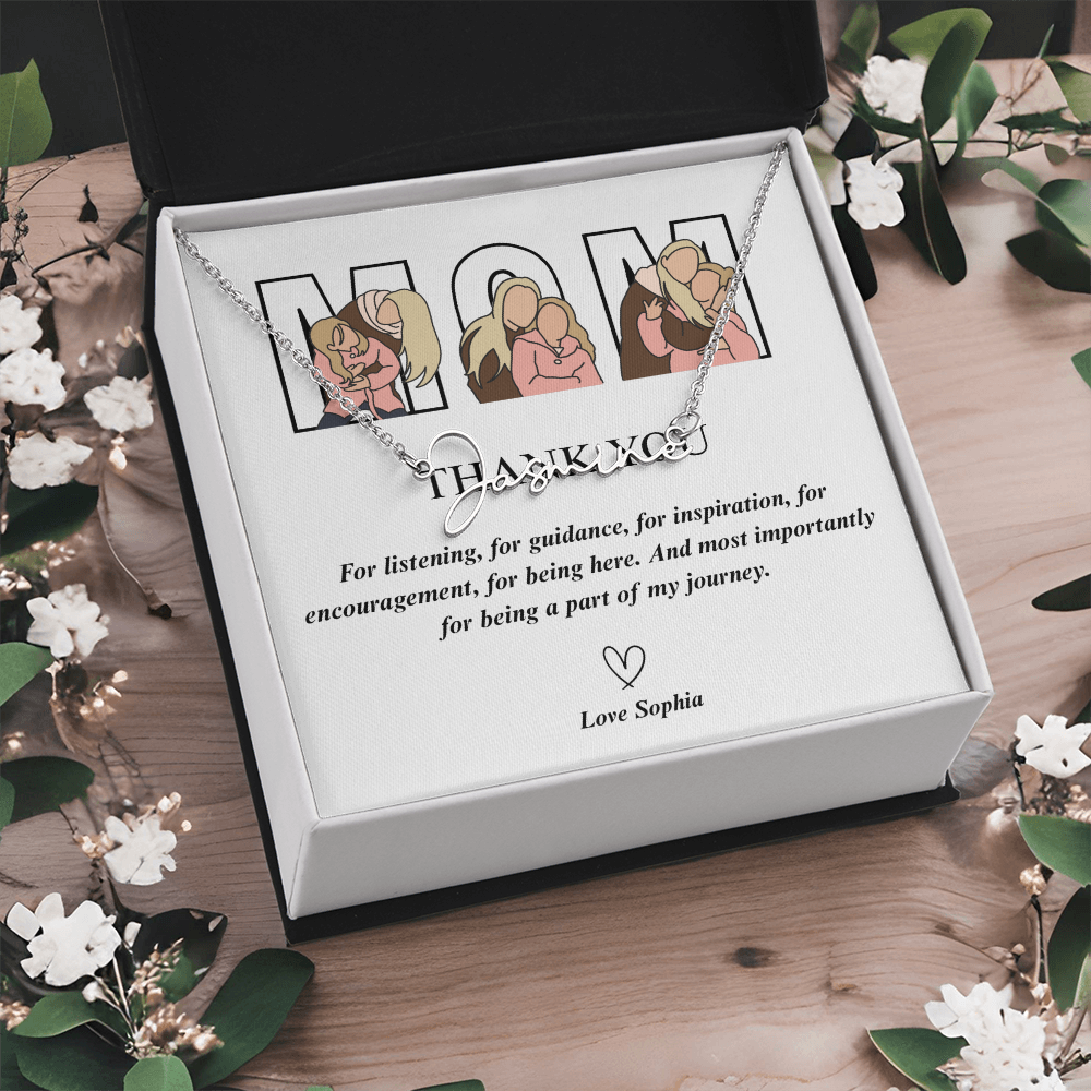 Personalized Mom Signature Name Necklace