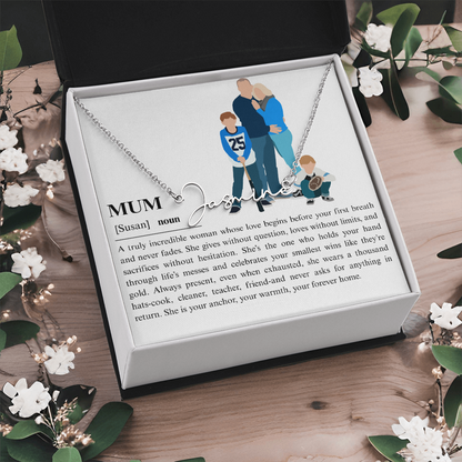 Personalized Mum Signature Name Necklace