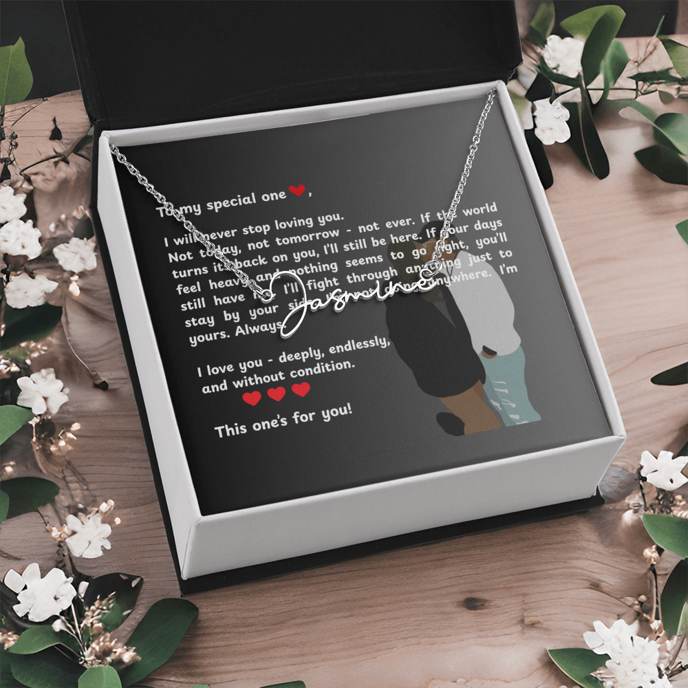 Personalized To My Special One Signature Name Necklace