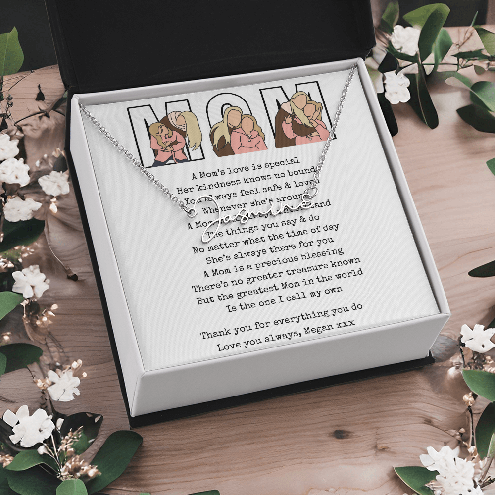 Personalized Mom Signature Name Necklace