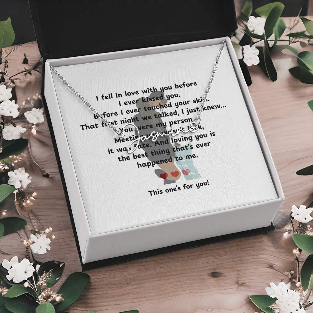 Personalized This One's For You Signature Name Necklace