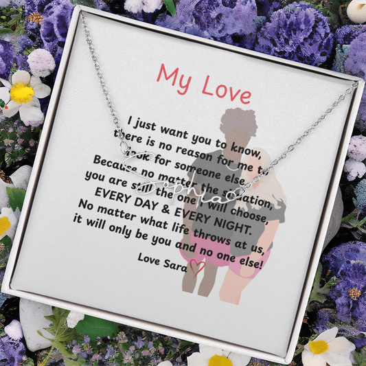 Personalized My Love Signature Name Necklace