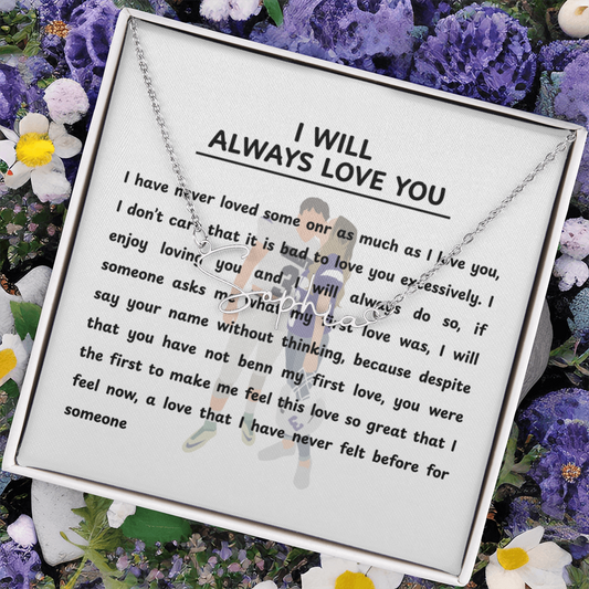 Personalized I Will Always Love You Signature Name Necklace