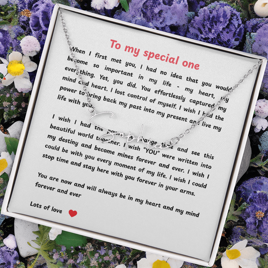 Personalized To My Special One Signature Name Necklace