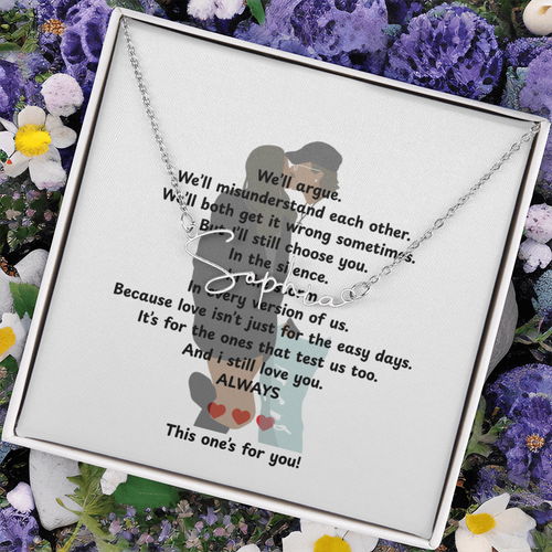 Personalized This One's For You Signature Name Necklace