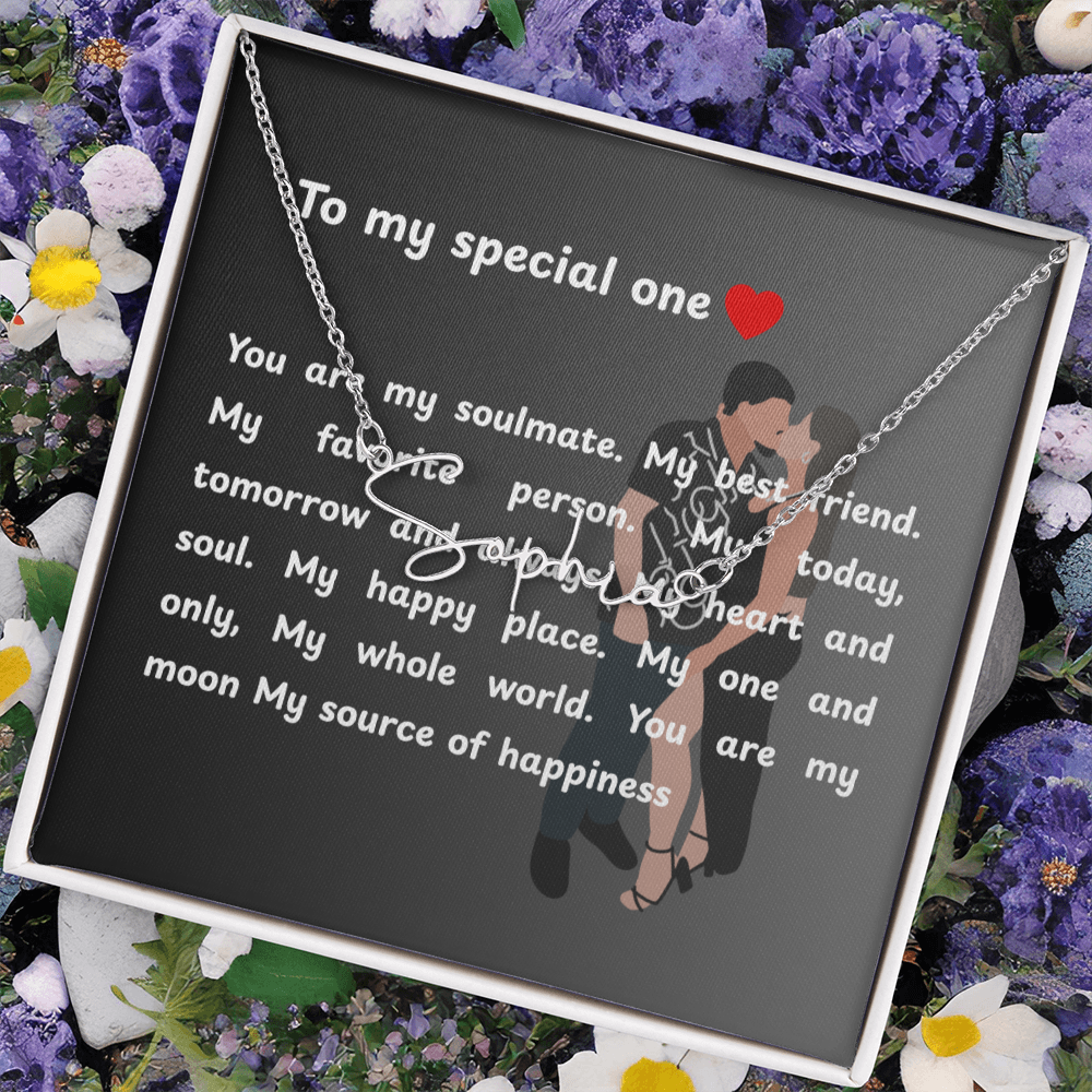 Personalized To My Special One Signature Name Necklace
