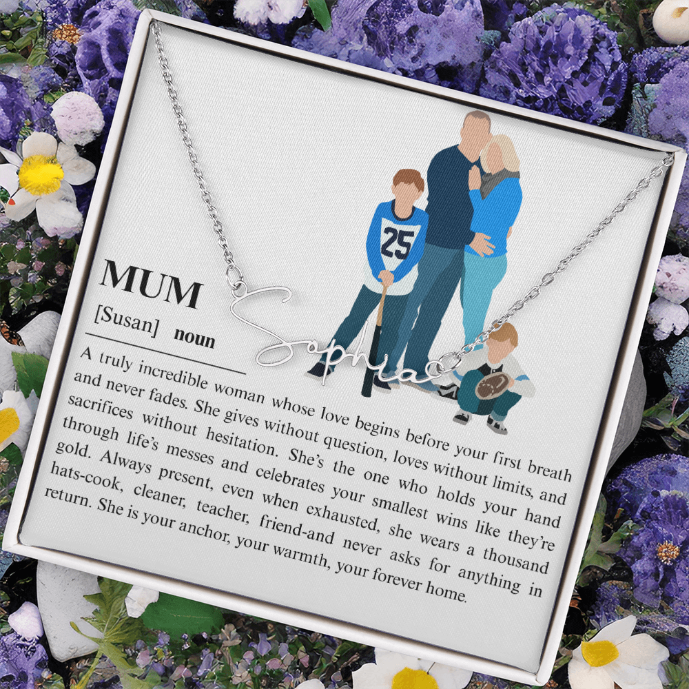 Personalized Mum Signature Name Necklace