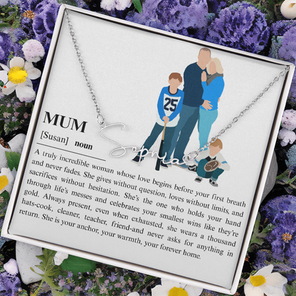 Personalized Mum Signature Name Necklace