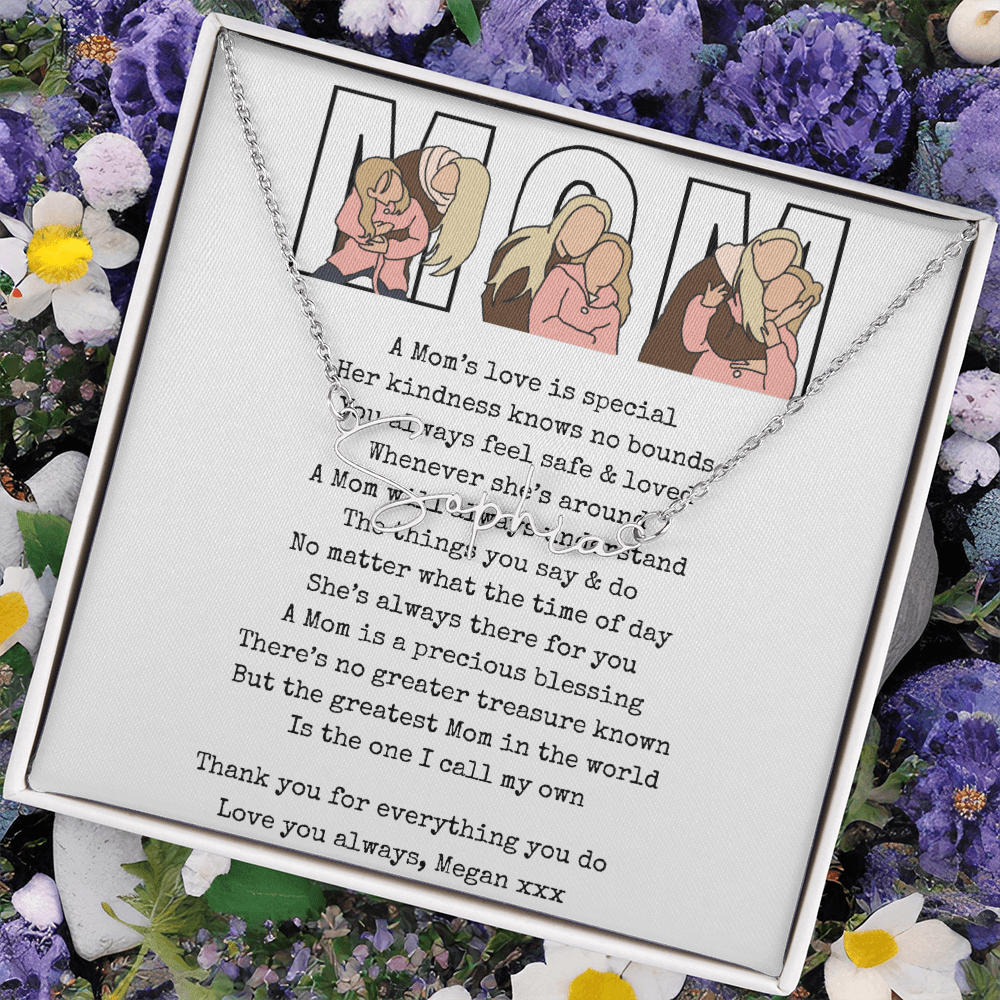 Personalized Mom Signature Name Necklace