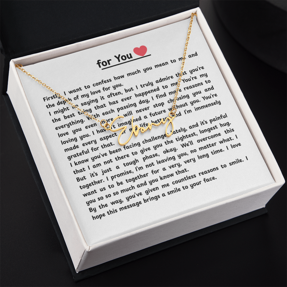 Personalized For You  Signature Name Necklace