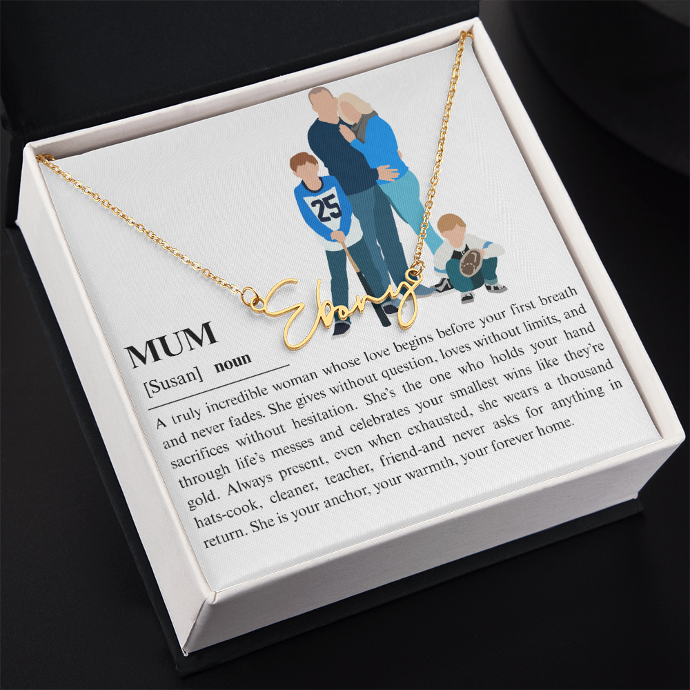 Personalized Mum Signature Name Necklace