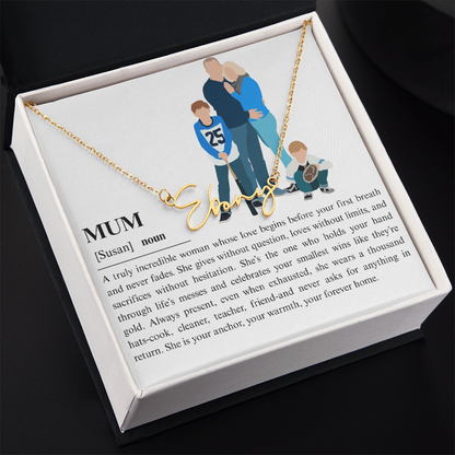 Personalized Mum Signature Name Necklace